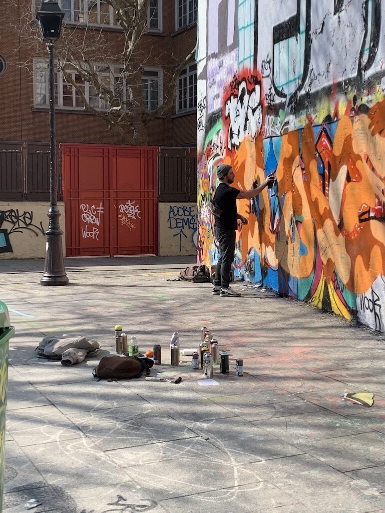 Street art wall in the 10th