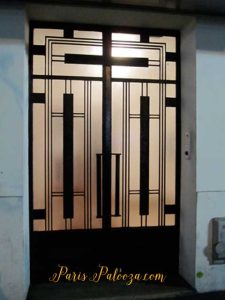 Paris Door at Night