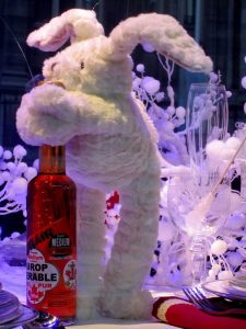 Xmas window BHV bunnies maple syrup