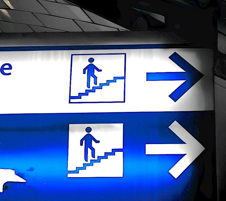 Metro Stairs Signs