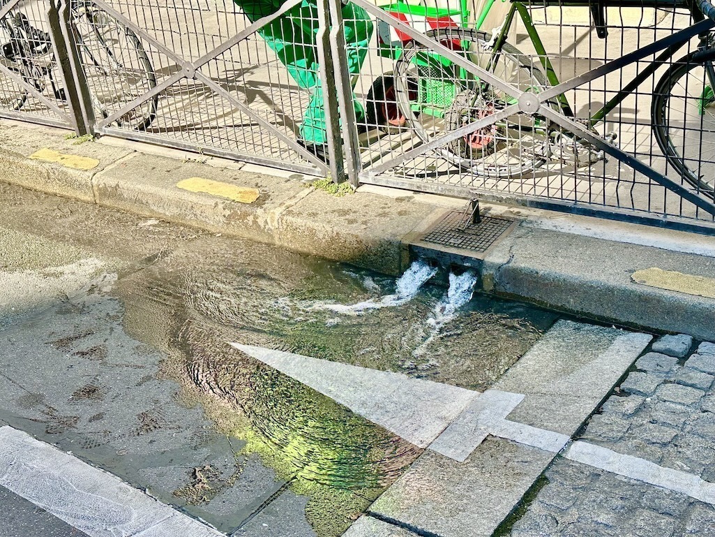 Non-potable street cleaning water