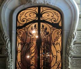 Paris Door at Night